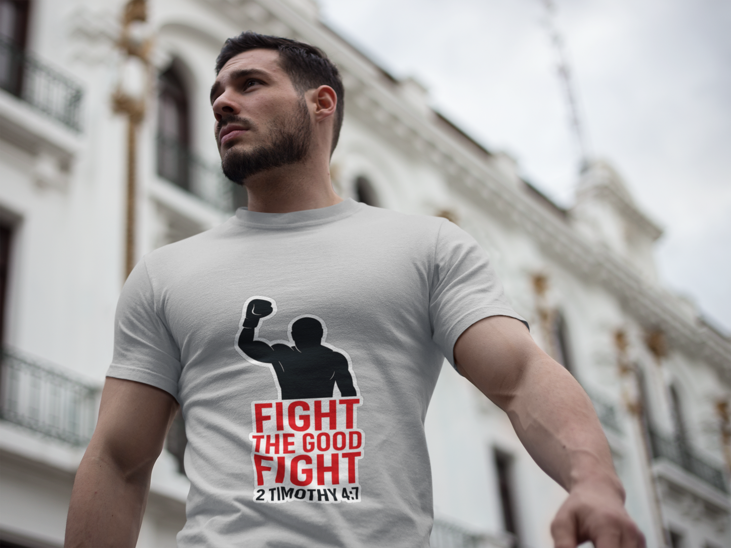 Fight the Good Fight T-Shirt — 2 Timothy 4:7 Inspirational Boxing Tee