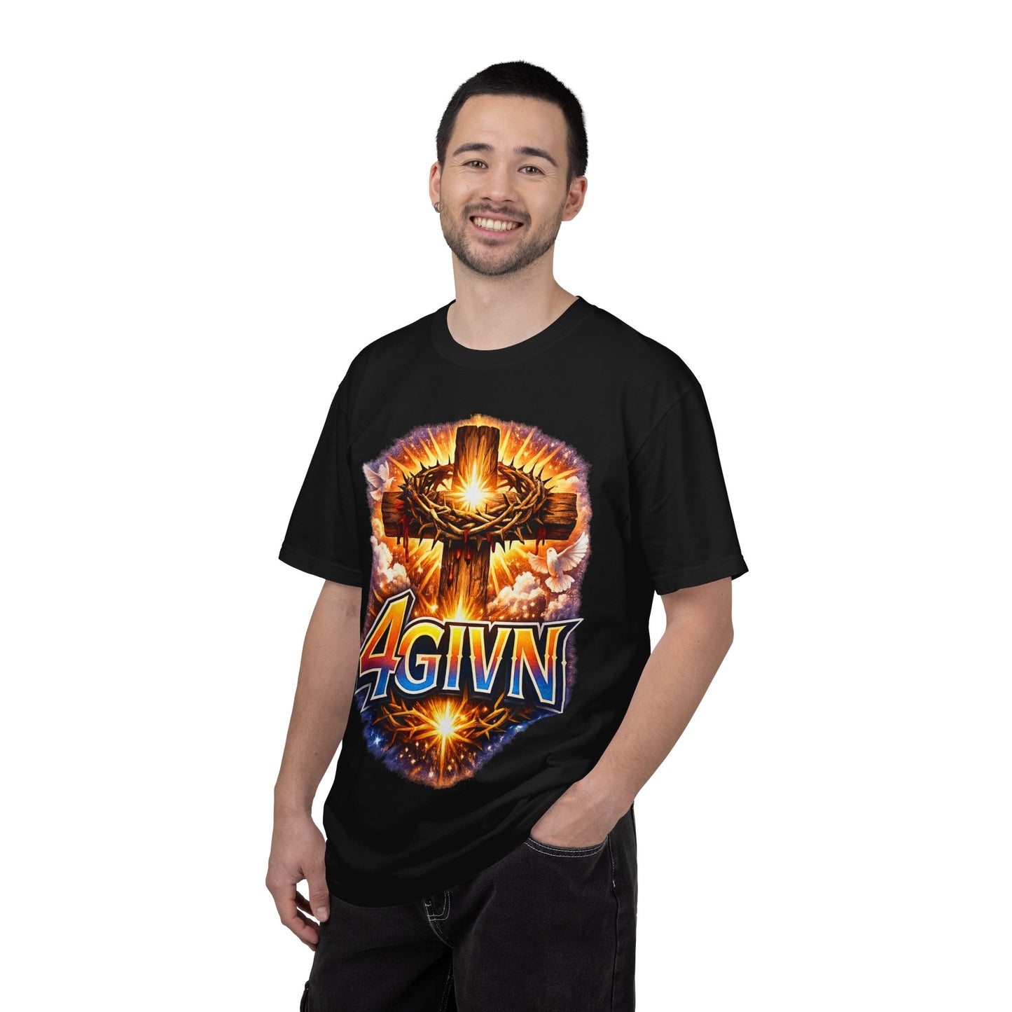 4GIVN Cross Graphic T-Shirt — Christian Faith Vintage Revival Tee