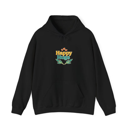 Happy Hugs Hoodie — Cute Floral Graphic Sweatshirt for Cozy Gifts