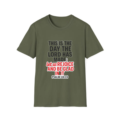 Christian T-Shirt — "This Is The Day" Psalm 118:24 Inspirational Tee