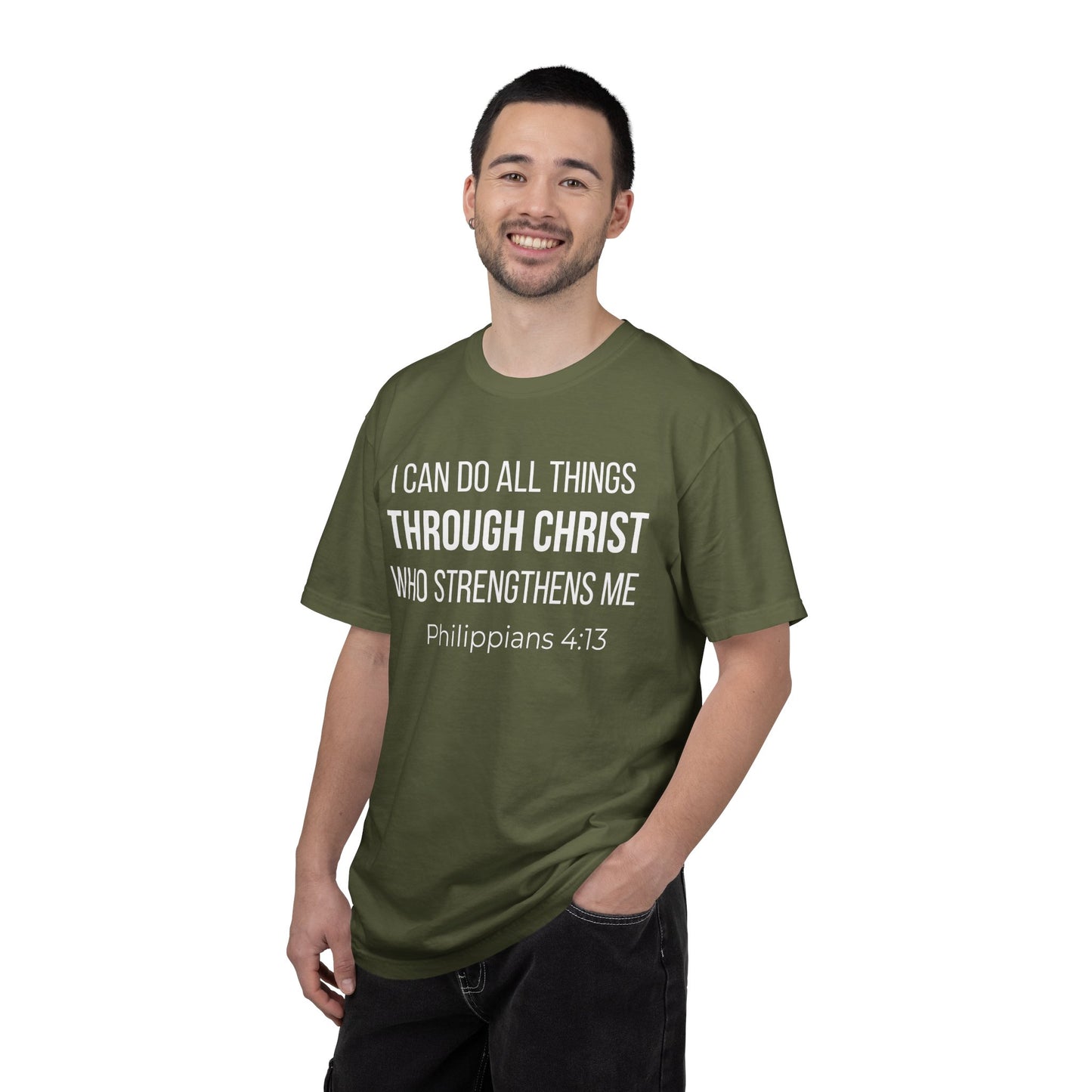 Philippians 4:13 T‑Shirt — "I Can Do All Things Through Christ" Christian Tee