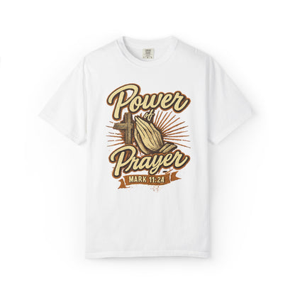 Prayer T-Shirt – "Power of Prayer" Christian Tee (Mark 11:24)