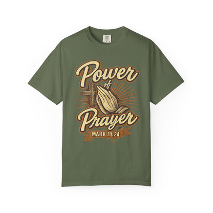 Prayer T-Shirt – "Power of Prayer" Christian Tee (Mark 11:24)
