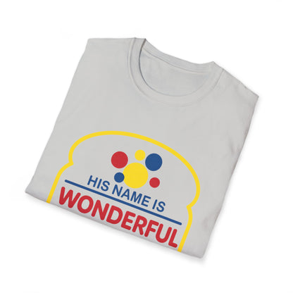 His Name Is Wonderful Christian T-Shirt — "Jesus is the Bread of Life" Scripture Tee