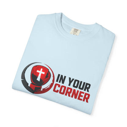 In Your Corner Boxing Glove T‑Shirt — Christian Faith Logo Tee