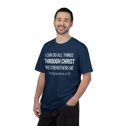 Philippians 4:13 T‑Shirt — "I Can Do All Things Through Christ" Christian Tee