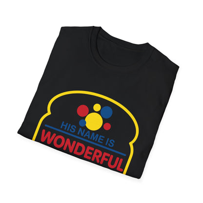 His Name Is Wonderful Christian T-Shirt — "Jesus is the Bread of Life" Scripture Tee