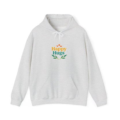Happy Hugs Hoodie — Cute Floral Graphic Sweatshirt for Cozy Gifts