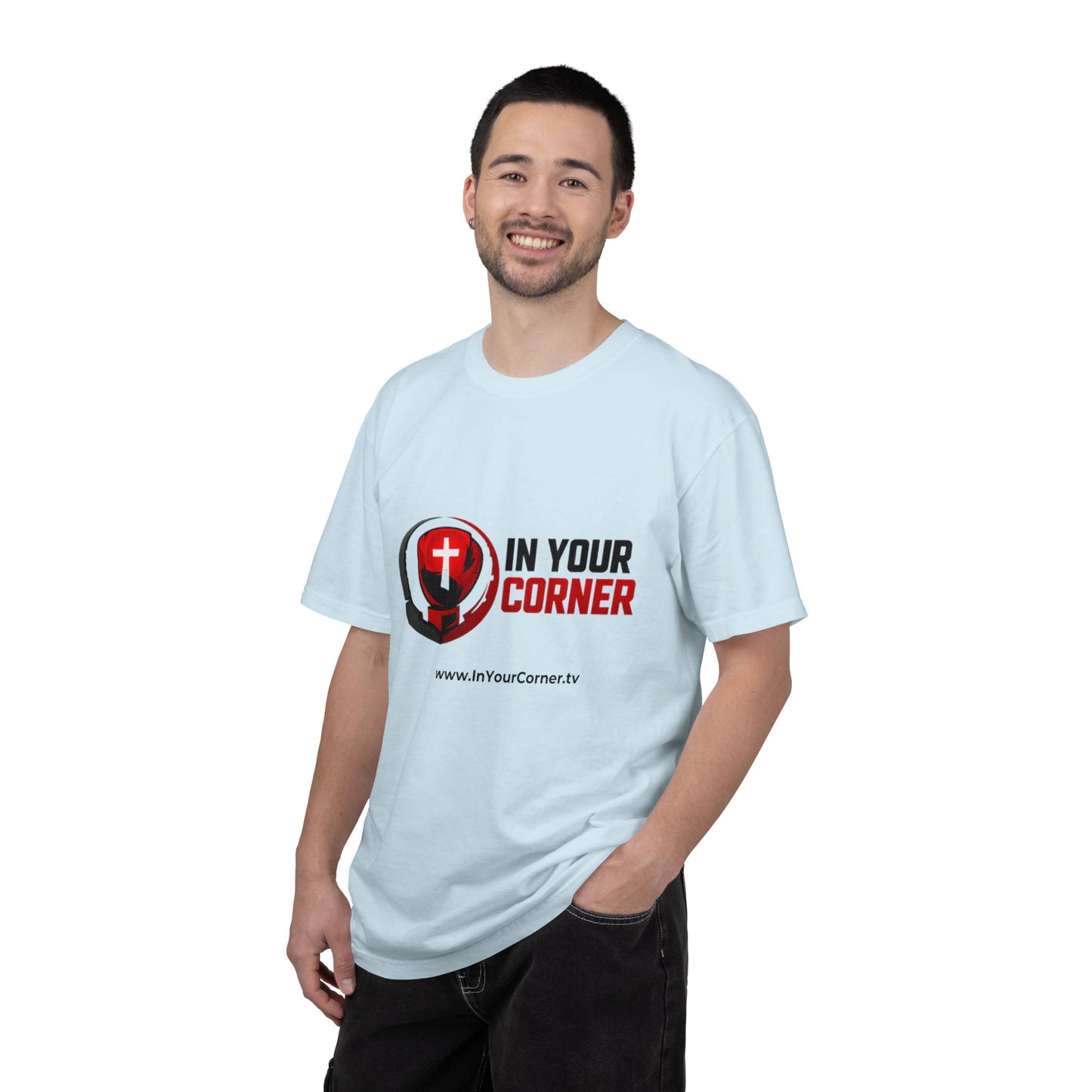 In Your Corner Boxing Glove T‑Shirt — Christian Faith Logo Tee