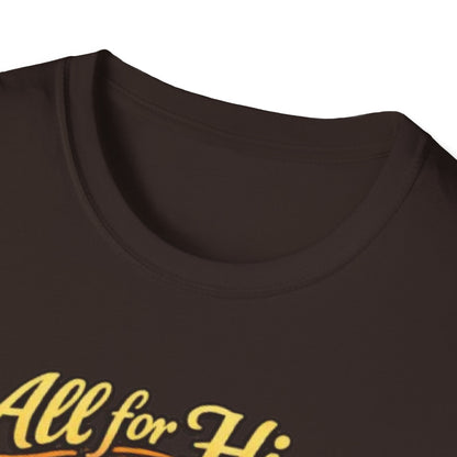 Christian Cross T-Shirt — "All For Him, Him For All" Faith Graphic Tee