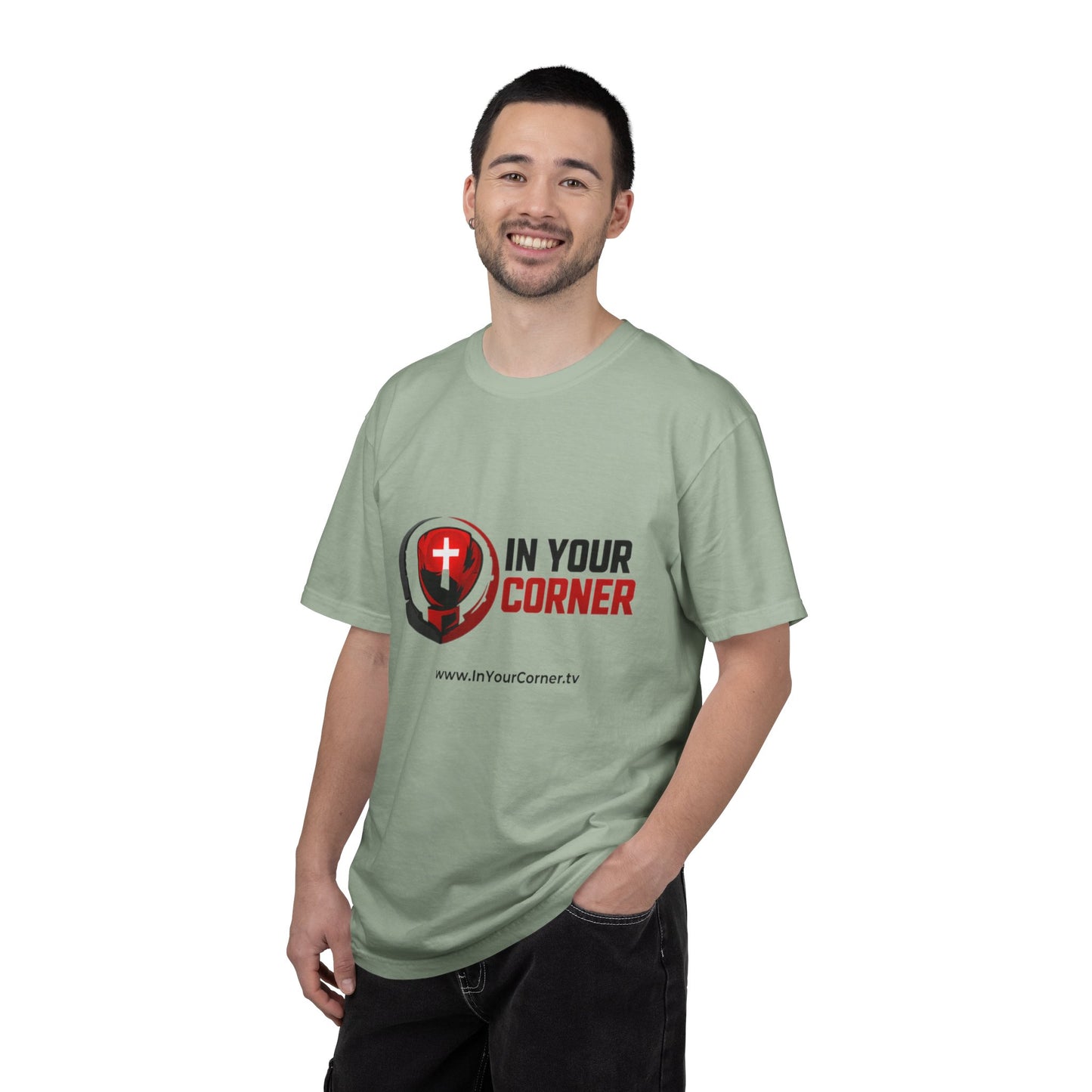 In Your Corner Boxing Glove T‑Shirt — Christian Faith Logo Tee
