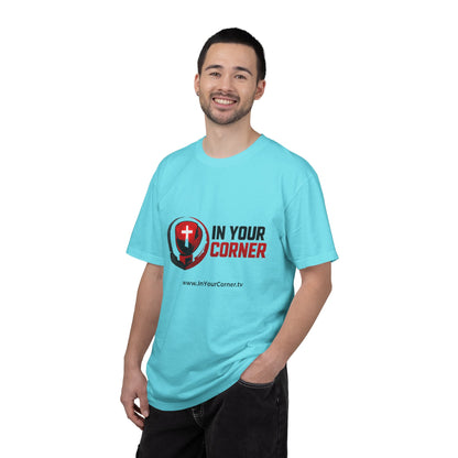 In Your Corner Boxing Glove T‑Shirt — Christian Faith Logo Tee