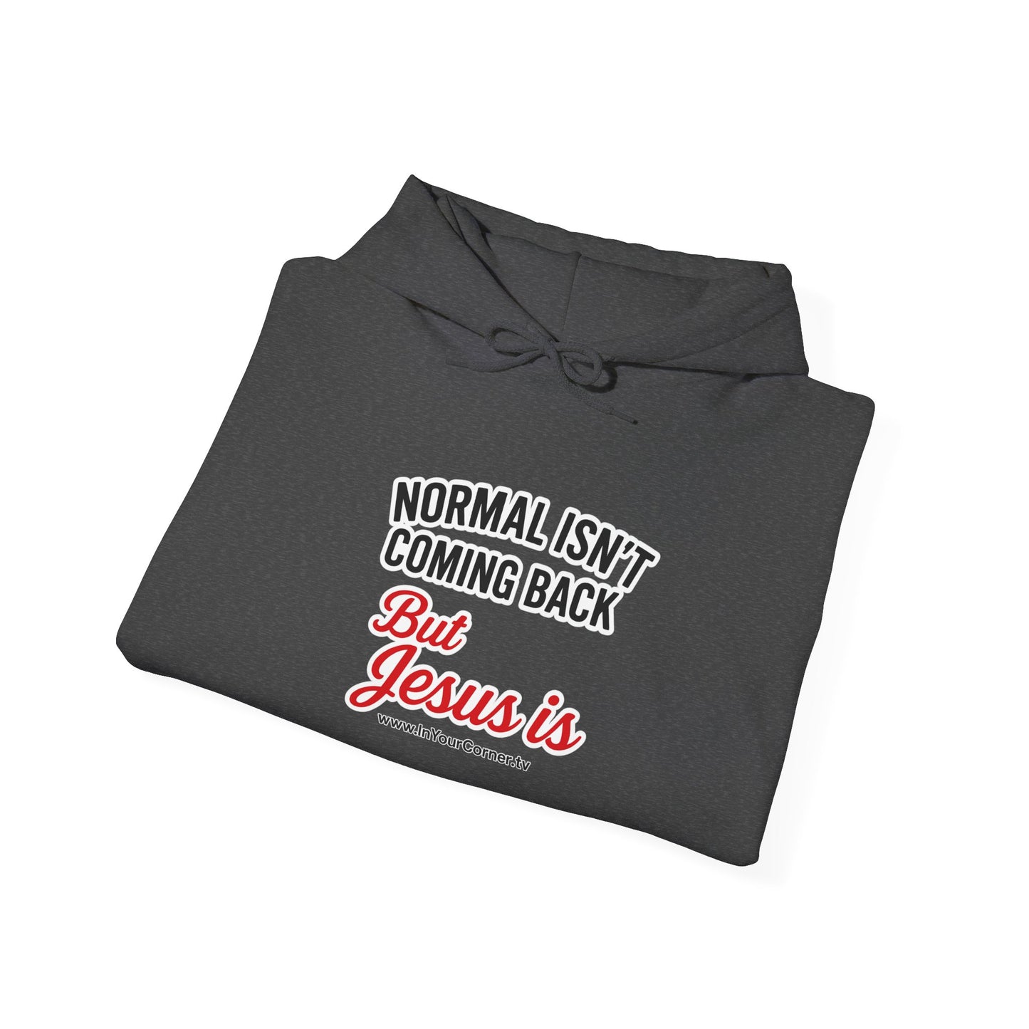 Christian Hoodie – “Normal Isn’t Coming Back But Jesus Is” Inspirational Pullover