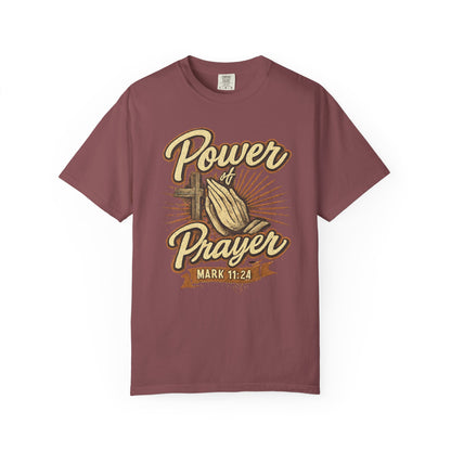 Prayer T-Shirt – "Power of Prayer" Christian Tee (Mark 11:24)