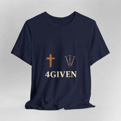 Christian Cross & 3 Nails Tee — Forgiveness Through Jesus Resurrection