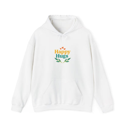 Happy Hugs Hoodie — Cute Floral Graphic Sweatshirt for Cozy Gifts
