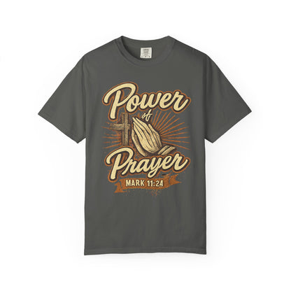 Prayer T-Shirt – "Power of Prayer" Christian Tee (Mark 11:24)
