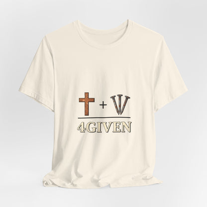 Christian Cross & 3 Nails Tee — Forgiveness Through Jesus Resurrection
