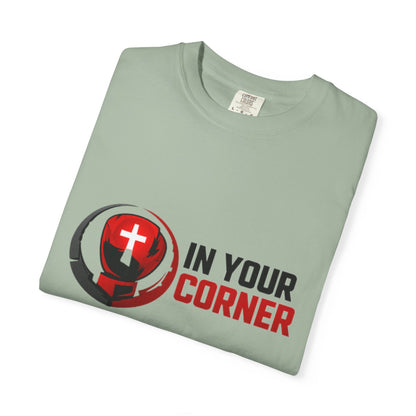 In Your Corner Boxing Glove T‑Shirt — Christian Faith Logo Tee