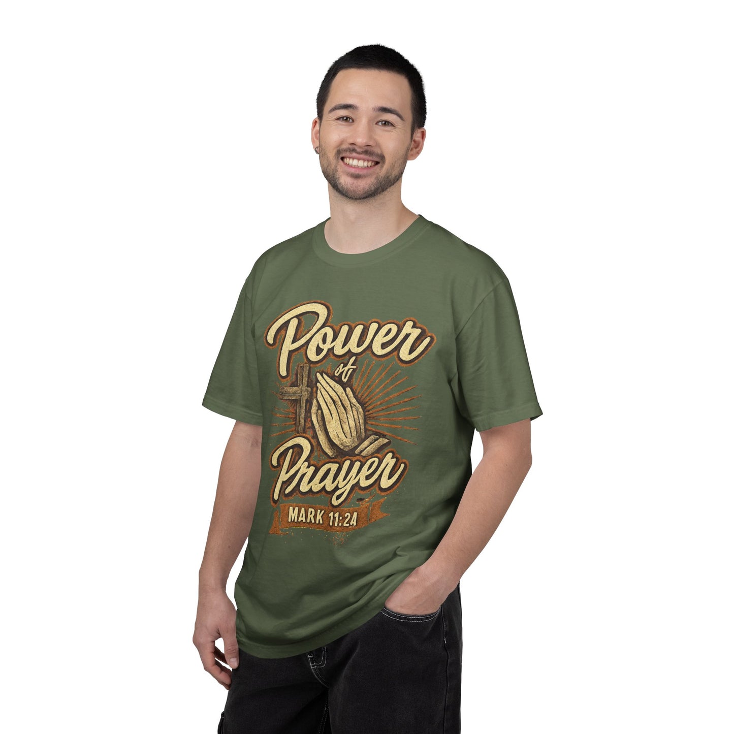 Prayer T-Shirt – "Power of Prayer" Christian Tee (Mark 11:24)