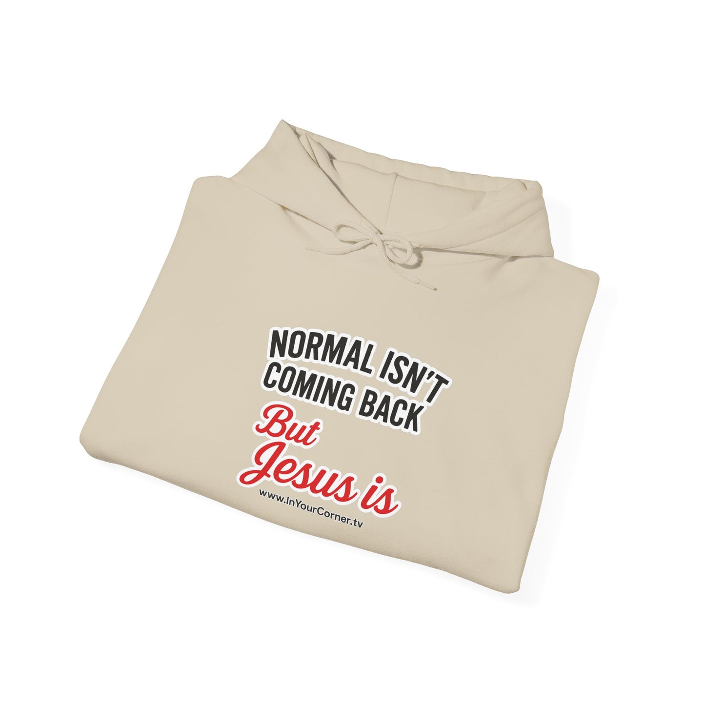 Christian Hoodie – “Normal Isn’t Coming Back But Jesus Is” Inspirational Pullover