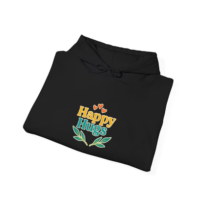 Happy Hugs Hoodie — Cute Floral Graphic Sweatshirt for Cozy Gifts