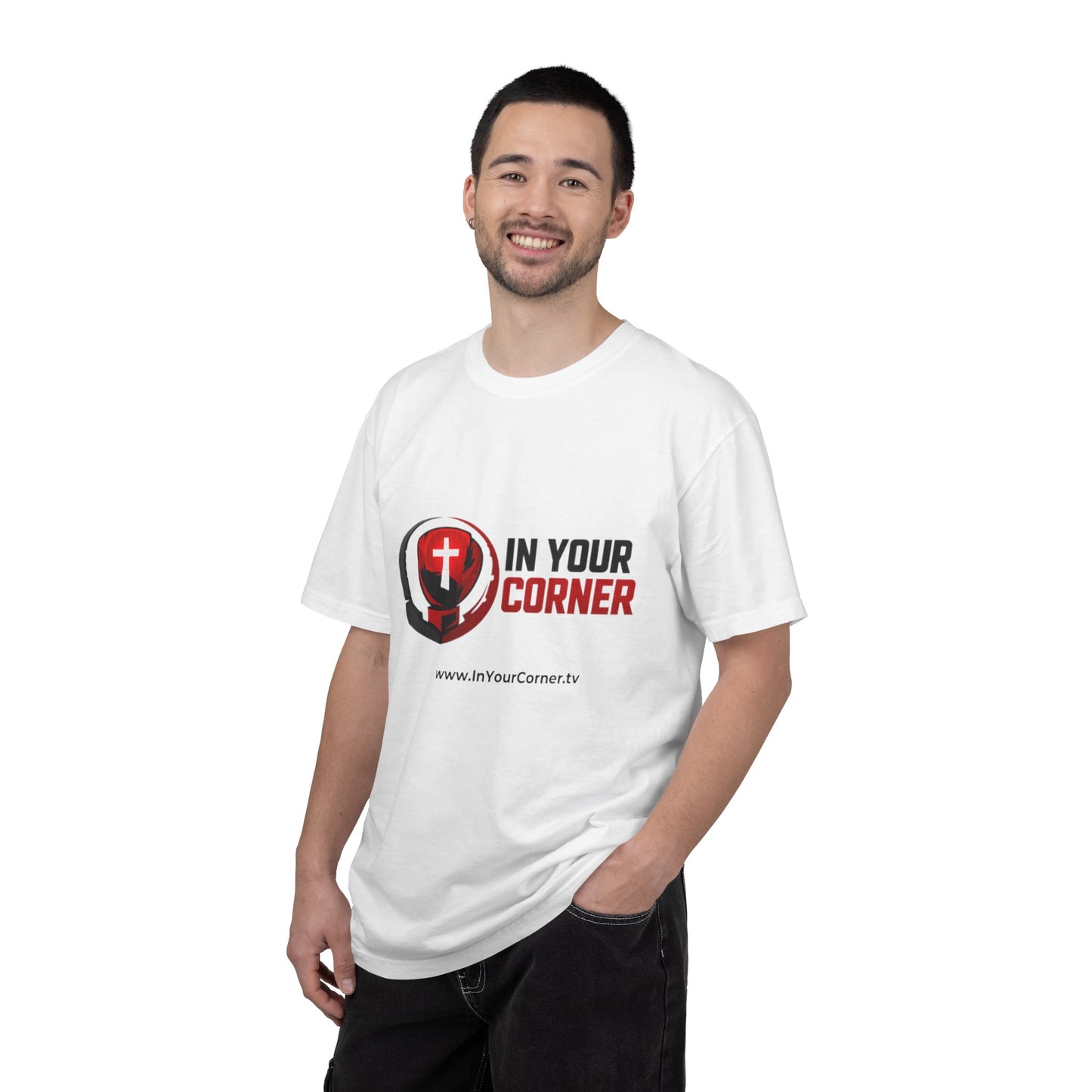 In Your Corner Boxing Glove T‑Shirt — Christian Faith Logo Tee