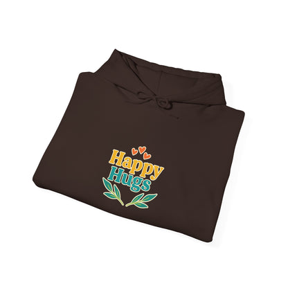 Happy Hugs Hoodie — Cute Floral Graphic Sweatshirt for Cozy Gifts