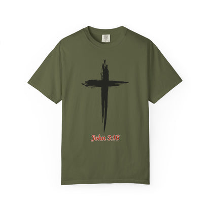 John 3:16 Cross T-Shirt — Christian Faith Tee