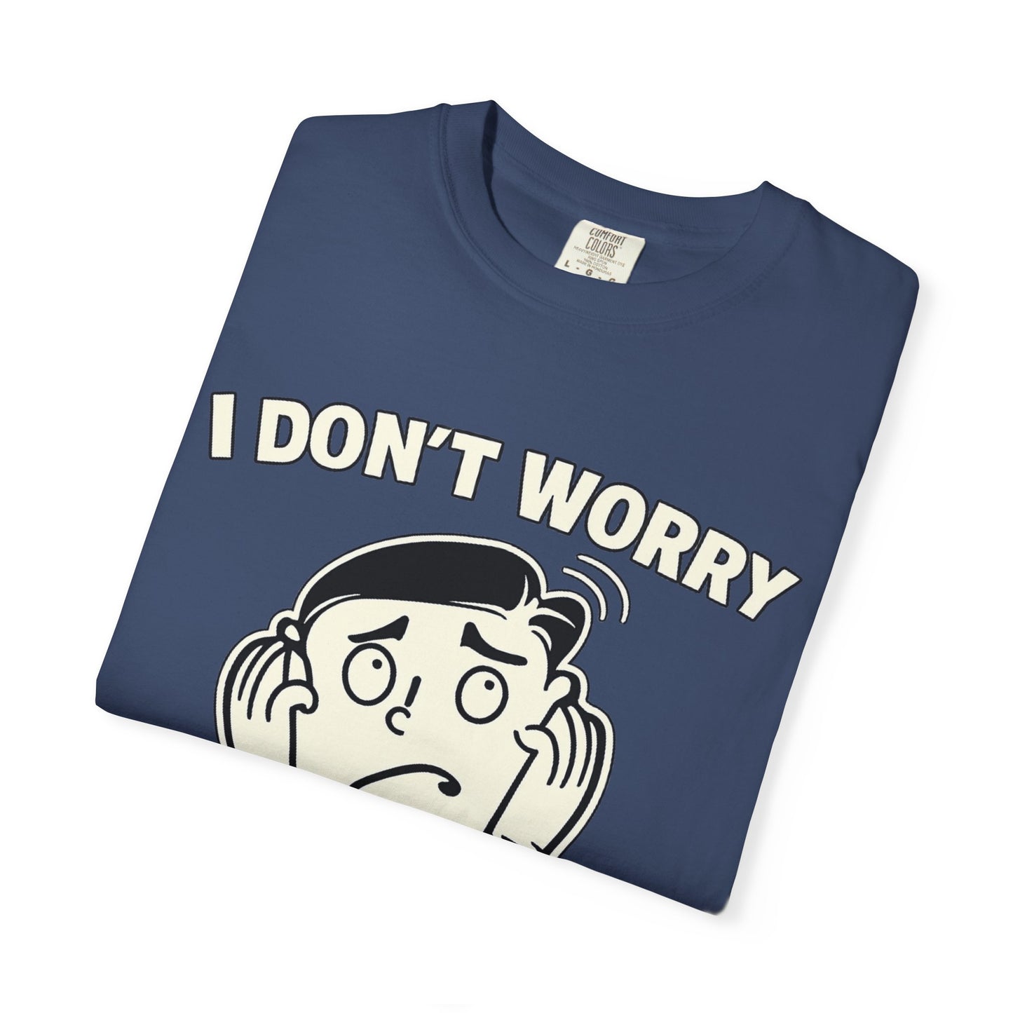 I Don’t Worry I Pray T-Shirt Men — Vintage Cartoon Faith Tee
