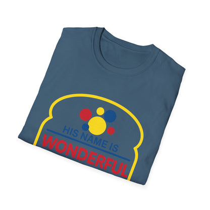 His Name Is Wonderful Christian T-Shirt — "Jesus is the Bread of Life" Scripture Tee