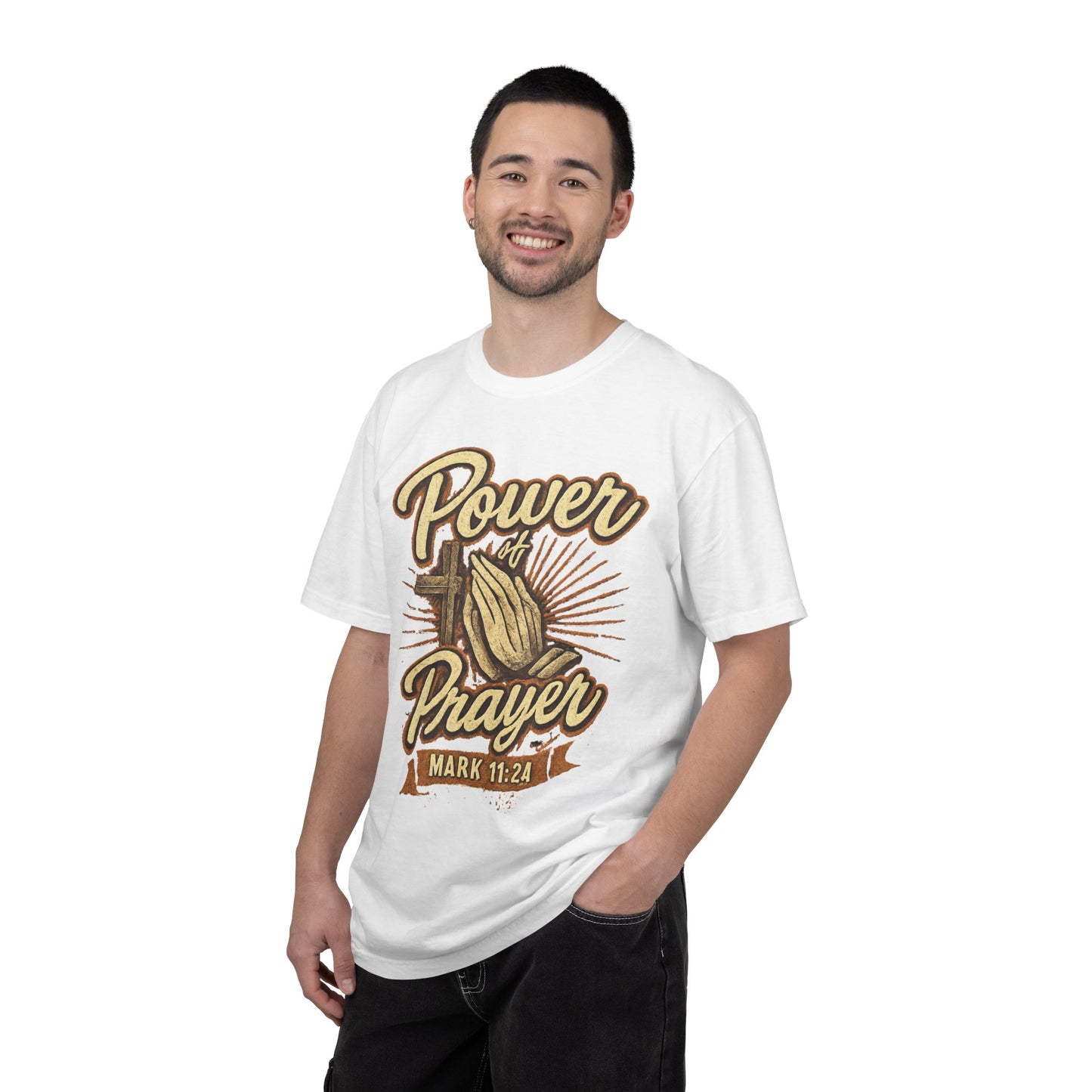 Prayer T-Shirt – "Power of Prayer" Christian Tee (Mark 11:24)