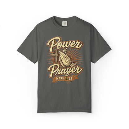 Prayer T-Shirt – "Power of Prayer" Christian Tee (Mark 11:24)