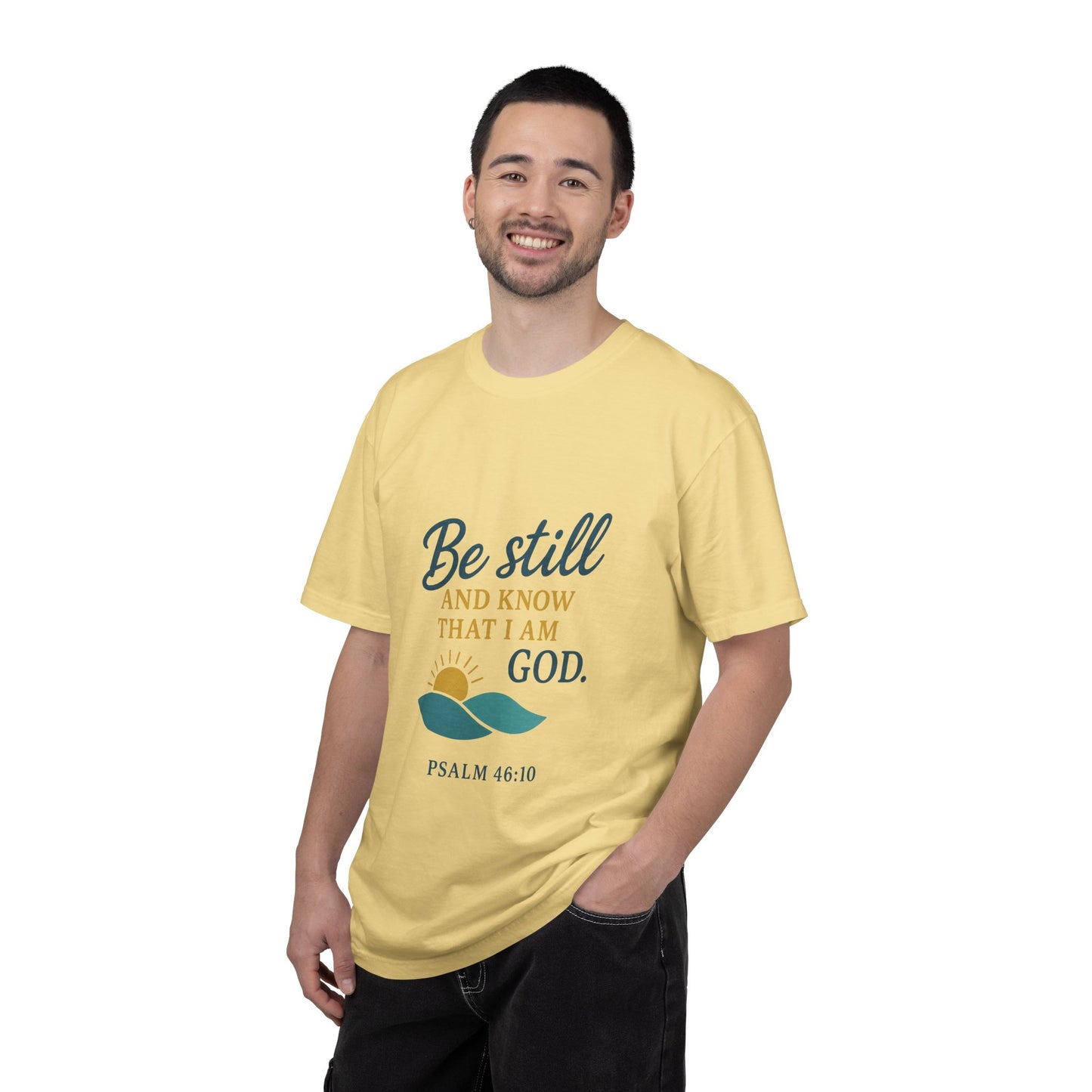 Be Still Psalm 46:10 T-Shirt — Christian Faith Graphic Tee