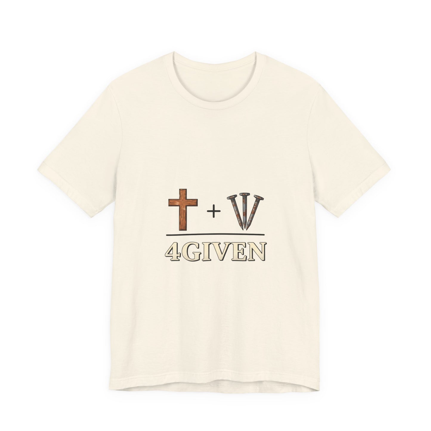 Christian Cross & 3 Nails Tee — Forgiveness Through Jesus Resurrection