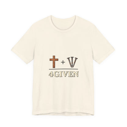 Christian Cross & 3 Nails Tee — Forgiveness Through Jesus Resurrection