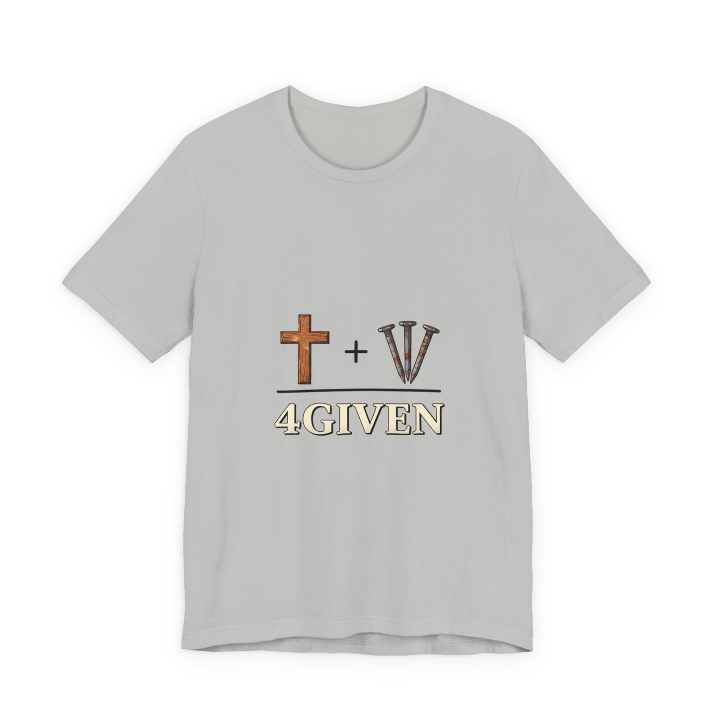 Christian Cross & 3 Nails Tee — Forgiveness Through Jesus Resurrection
