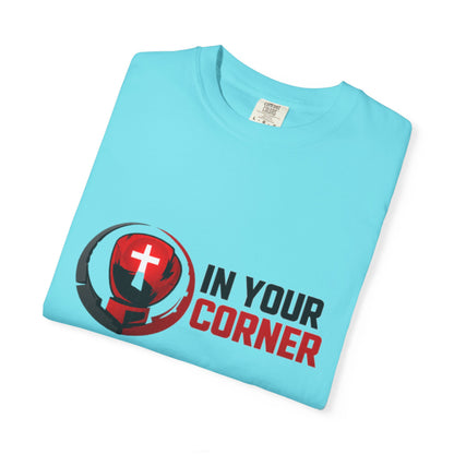 In Your Corner Boxing Glove T‑Shirt — Christian Faith Logo Tee