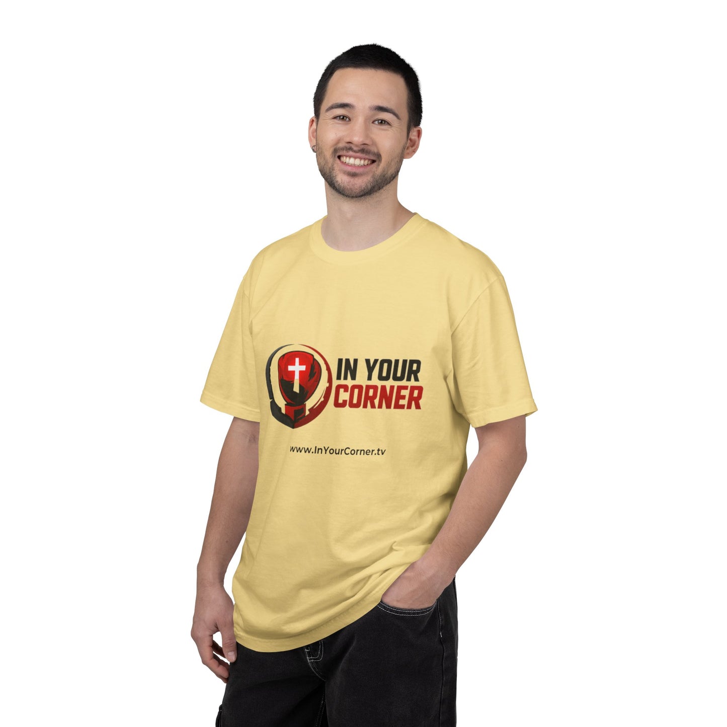 In Your Corner Boxing Glove T‑Shirt — Christian Faith Logo Tee