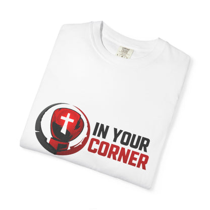 In Your Corner Boxing Glove T‑Shirt — Christian Faith Logo Tee