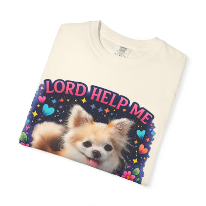 Dog Lover Graphic T‑Shirt — “Lord Help Me Be The Kind Of Person My Dog Thinks I Am”
