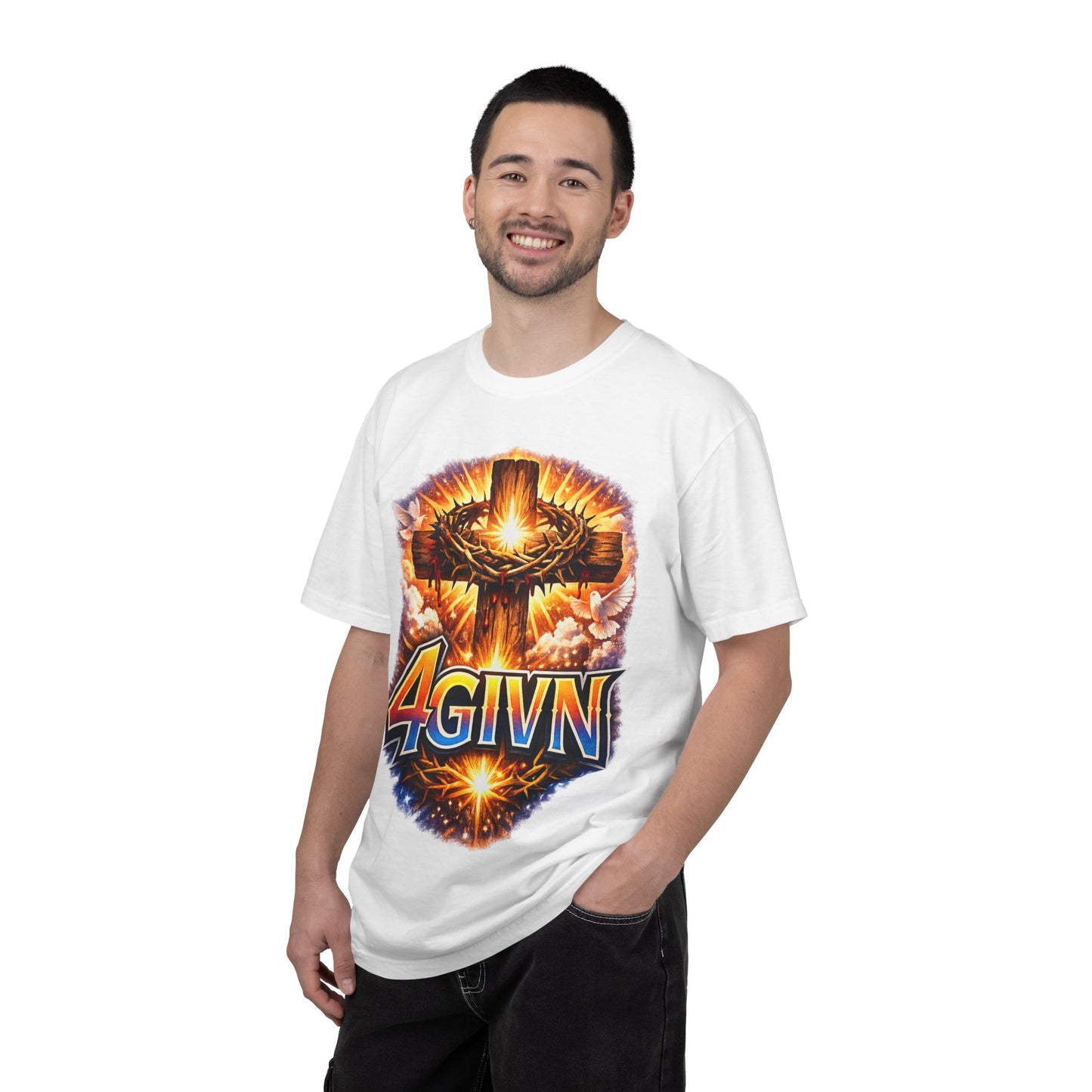 4GIVN Cross Graphic T-Shirt — Christian Faith Vintage Revival Tee