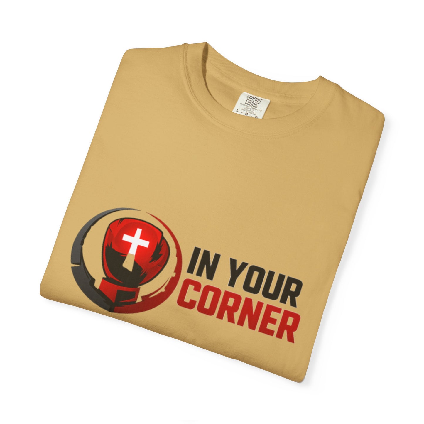 In Your Corner Boxing Glove T‑Shirt — Christian Faith Logo Tee