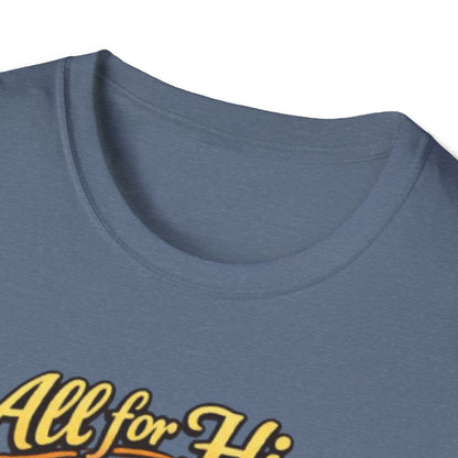 Christian Cross T-Shirt — "All For Him, Him For All" Faith Graphic Tee