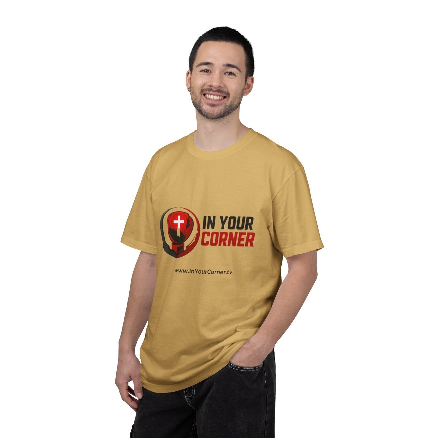 In Your Corner Boxing Glove T‑Shirt — Christian Faith Logo Tee