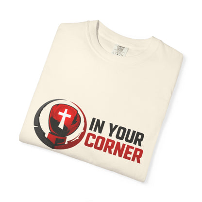 In Your Corner Boxing Glove T‑Shirt — Christian Faith Logo Tee