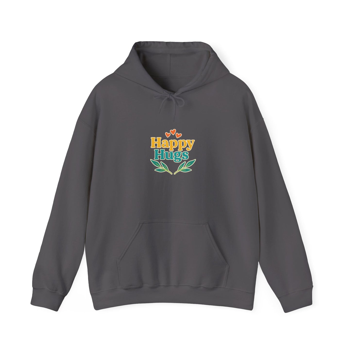 Happy Hugs Hoodie — Cute Floral Graphic Sweatshirt for Cozy Gifts