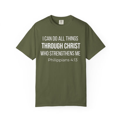 Philippians 4:13 T‑Shirt — "I Can Do All Things Through Christ" Christian Tee