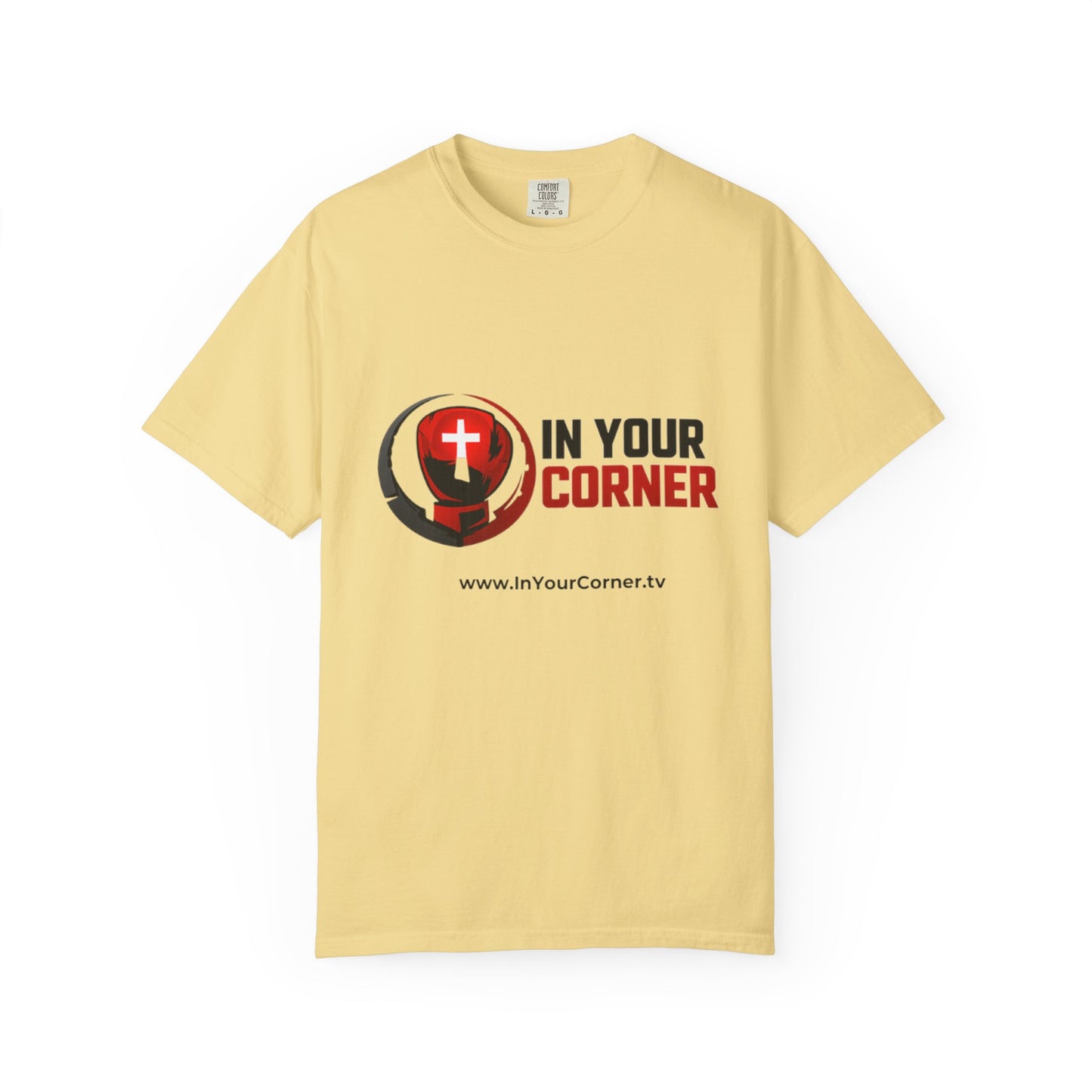 In Your Corner Boxing Glove T‑Shirt — Christian Faith Logo Tee