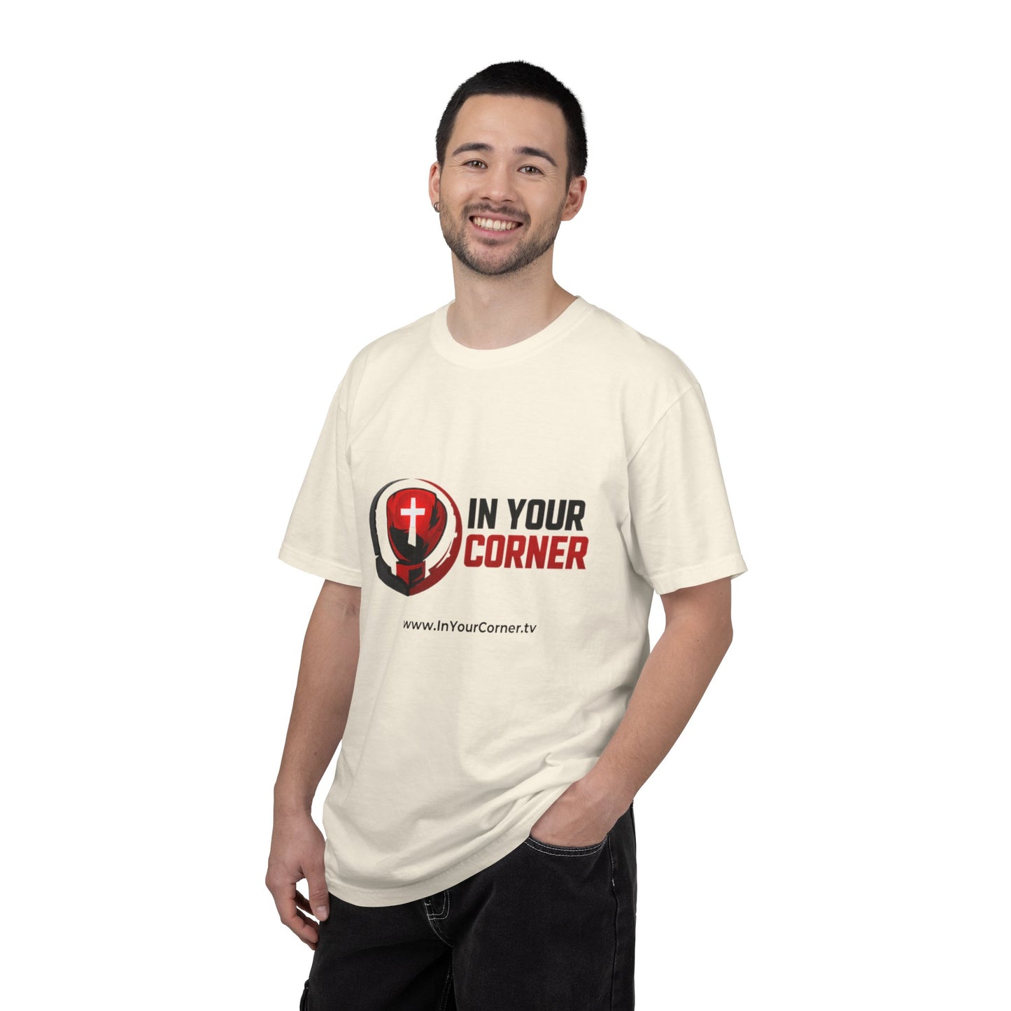 In Your Corner Boxing Glove T‑Shirt — Christian Faith Logo Tee